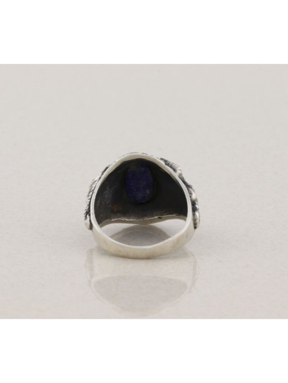 Sterling Silver Natural Lapis Lazuli Ring Size 9 1/4 - Picture 7 of 8